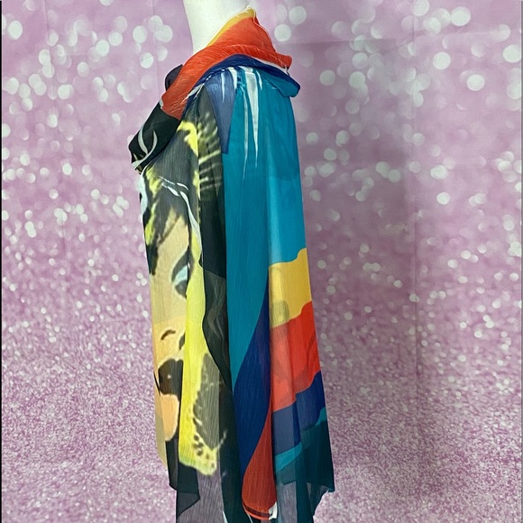 Postcard California Blondie cowl neck semi-sheer tunic, price drop - Picture 2 of 15